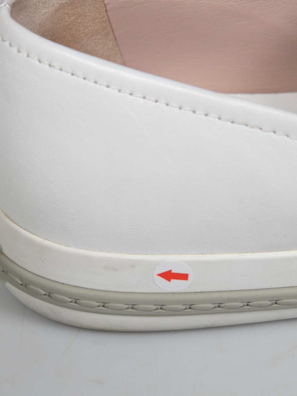 Miu Miu White Leather Cap Toe Loafers Miu Miu White Leather Cap Toe Loafers