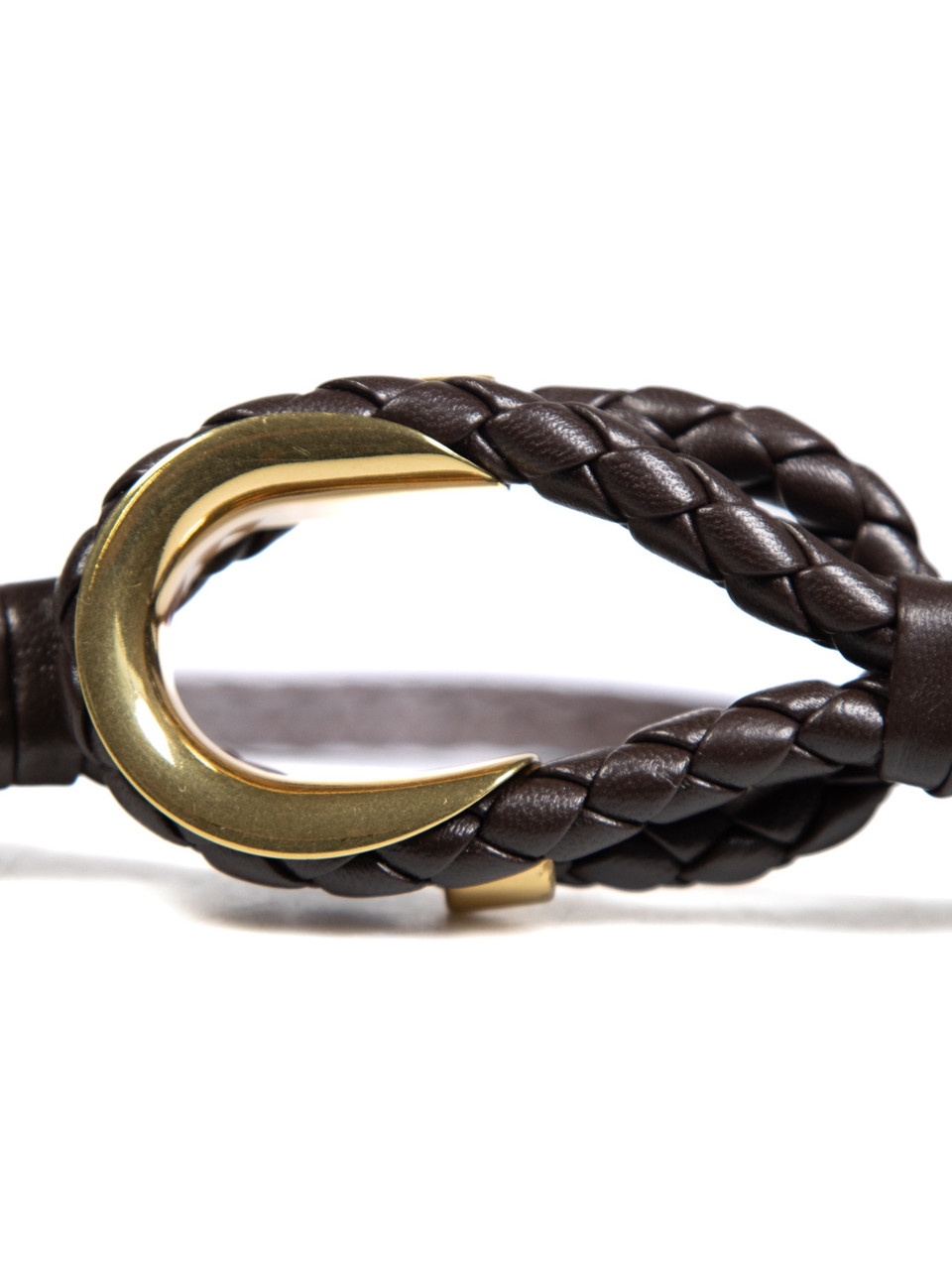 Bottega Veneta Brown Intrecciato Leather Belt