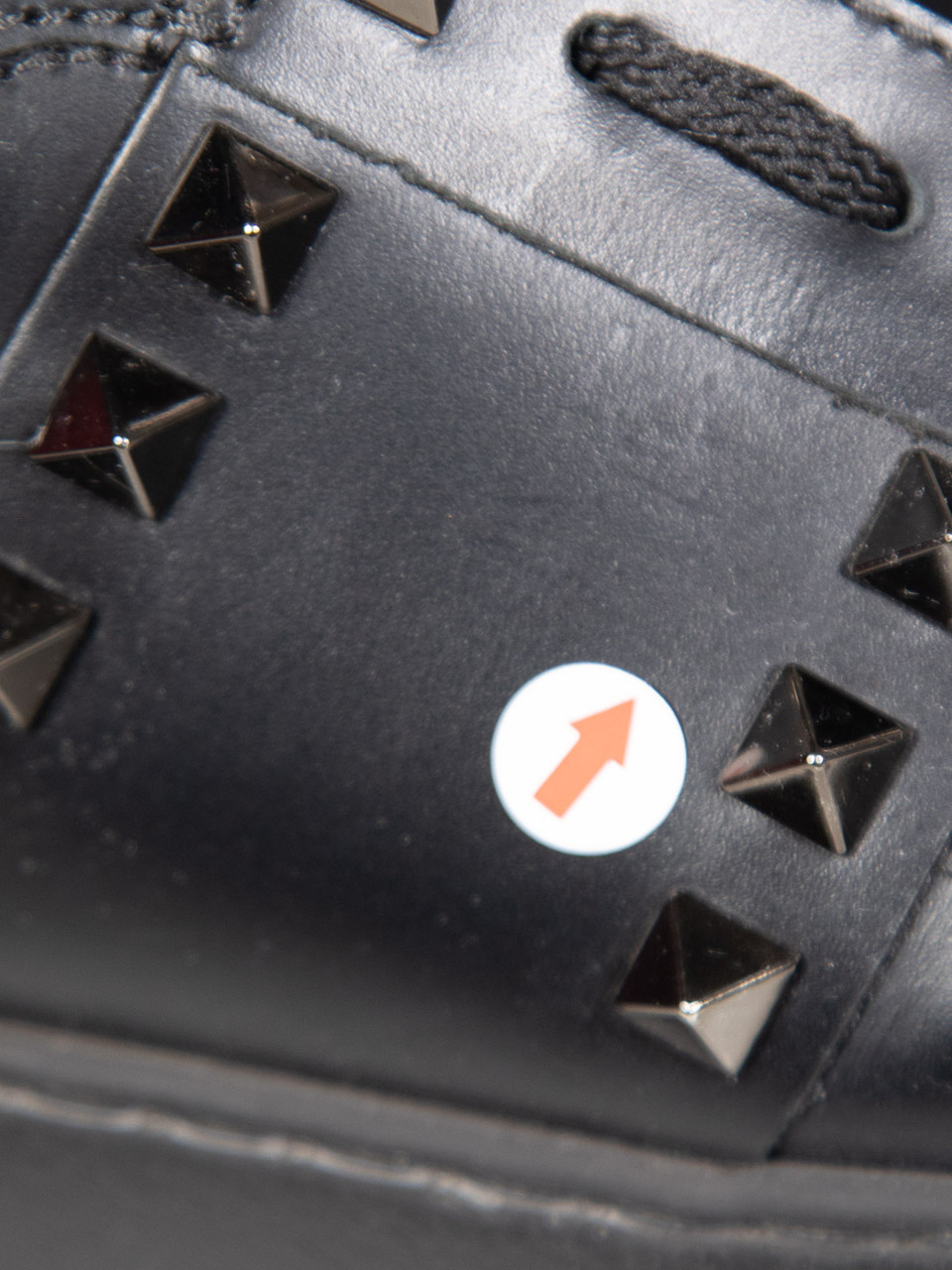 Valentino Garavani Black Leather Rockstud Trainers