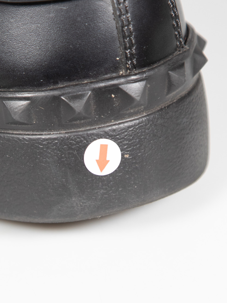 Valentino Garavani Black Leather Rockstud Trainers