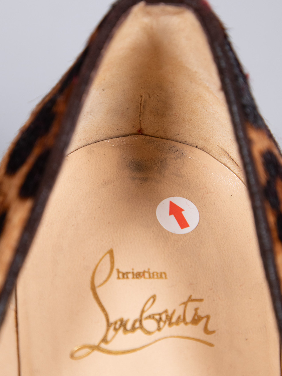 Christian Louboutin Pony Hair Leopard Print Wedges