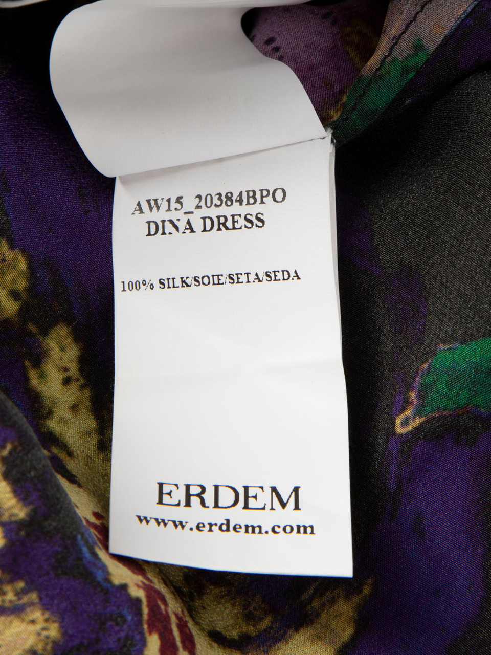 Erdem Abstract Print Silk Sleeveless Dress
