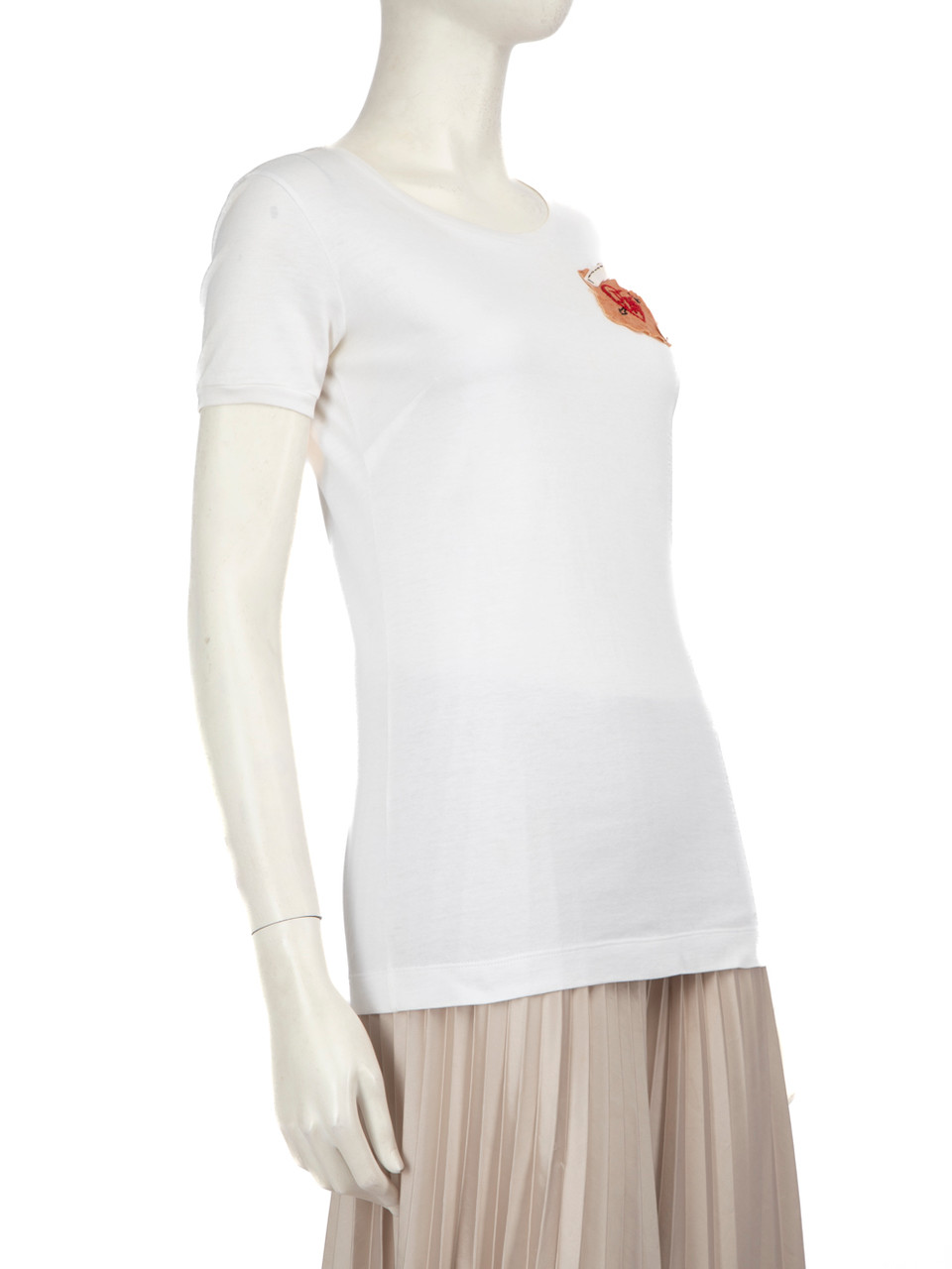 Dolce & Gabbana White Logo Patch Detail T-Shirt