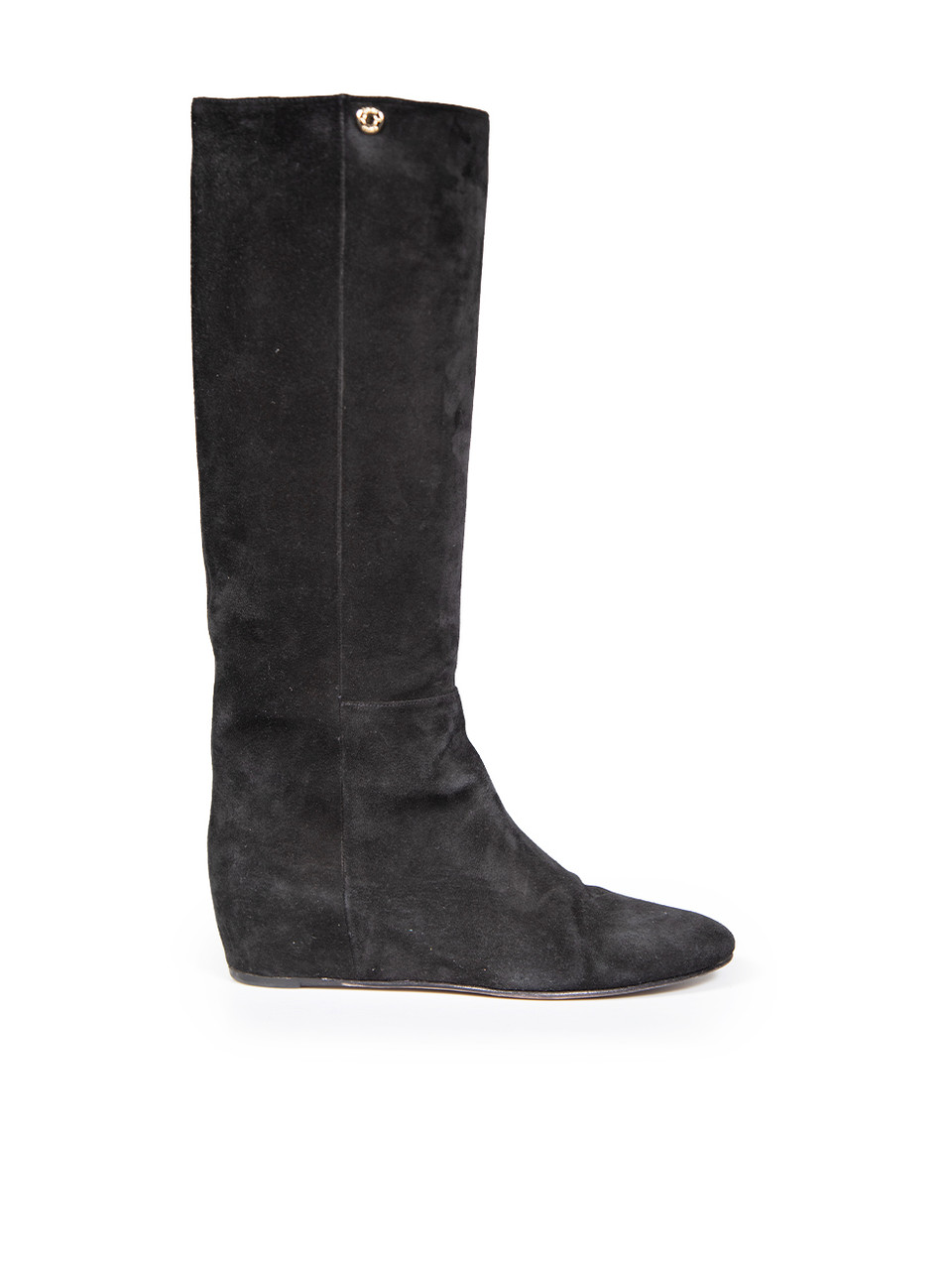 Jimmy Choo Black Suede Olivia Knee High Boots