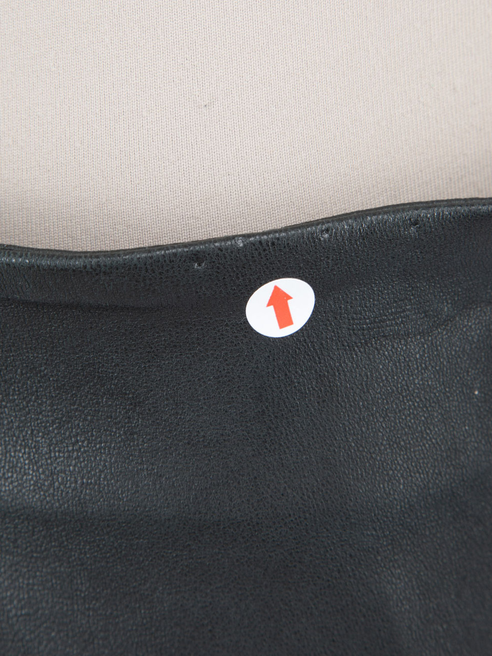 Brunello Cucinelli Black Leather Knee Length Skirt