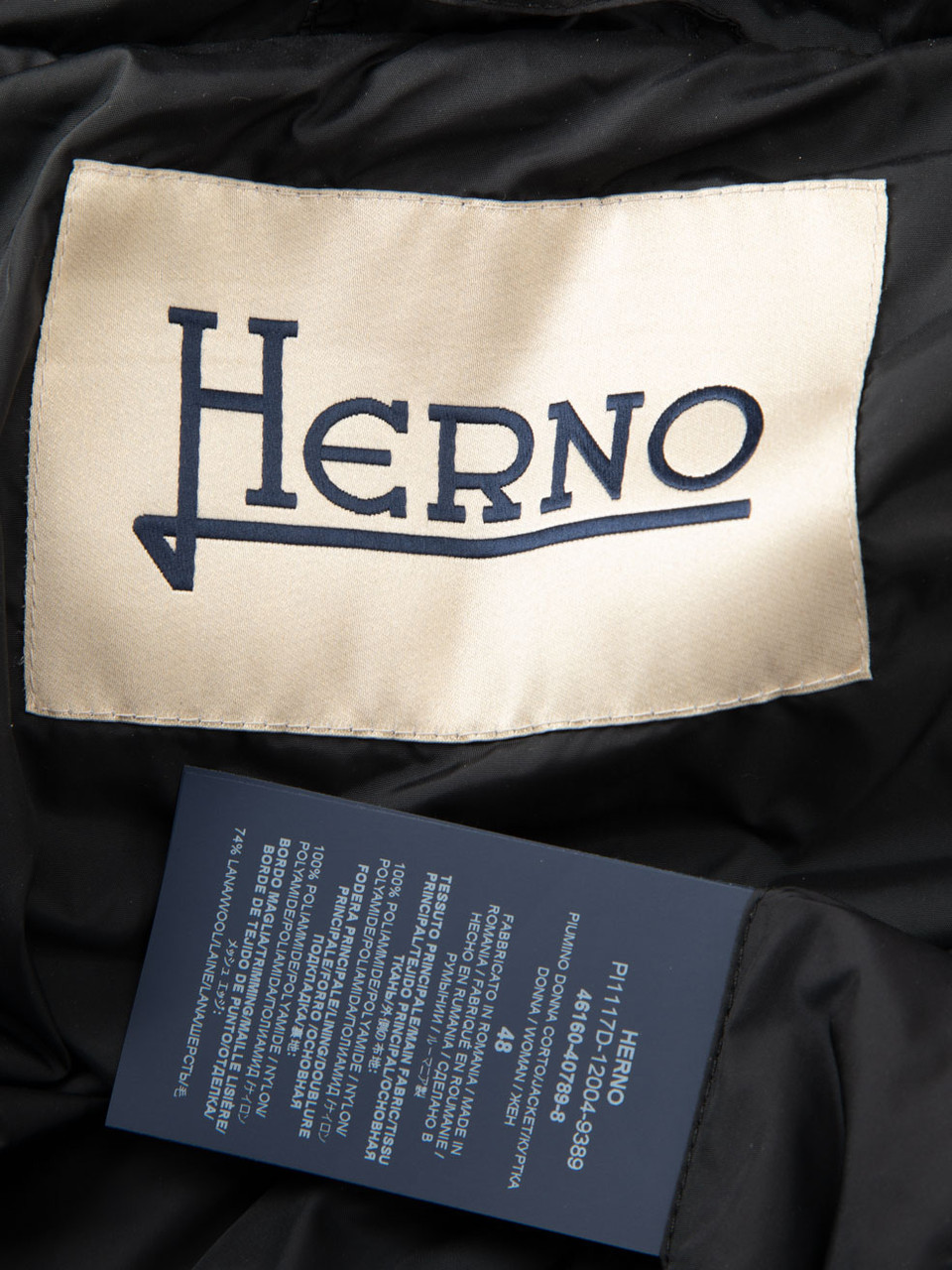 Herno Black Puffer Down Hooded Jacket