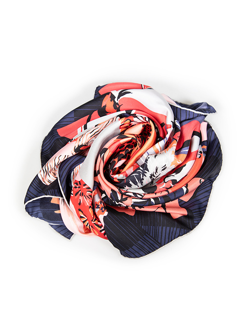 Dior Abstract Floral Print Silk Scarf