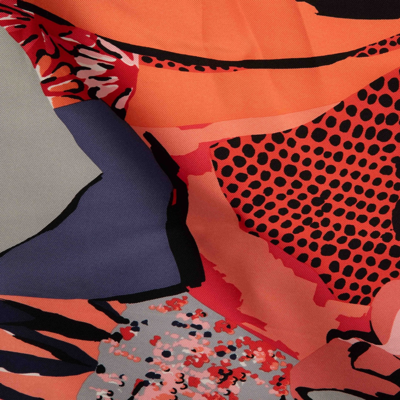 Dior Abstract Floral Print Silk Scarf