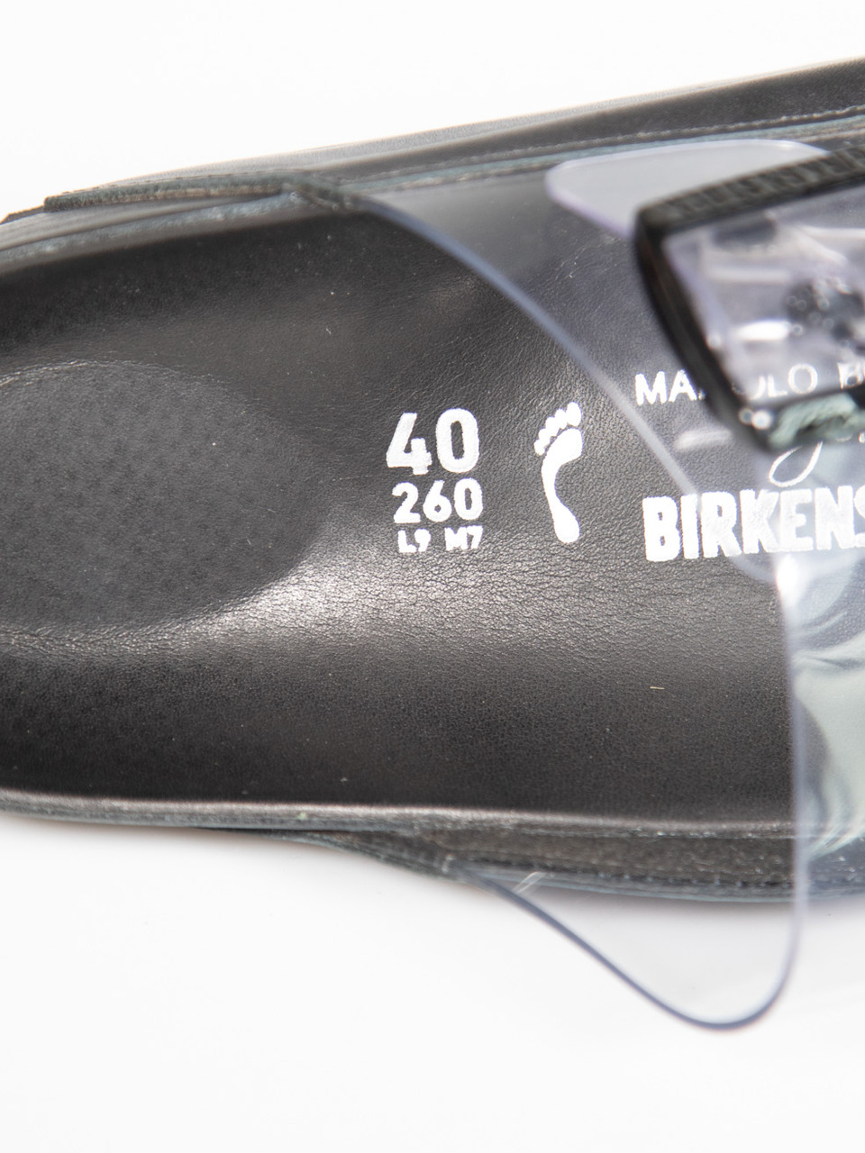 Manolo Blahnik Manolo x Birkenstock Black Arizona Sandals