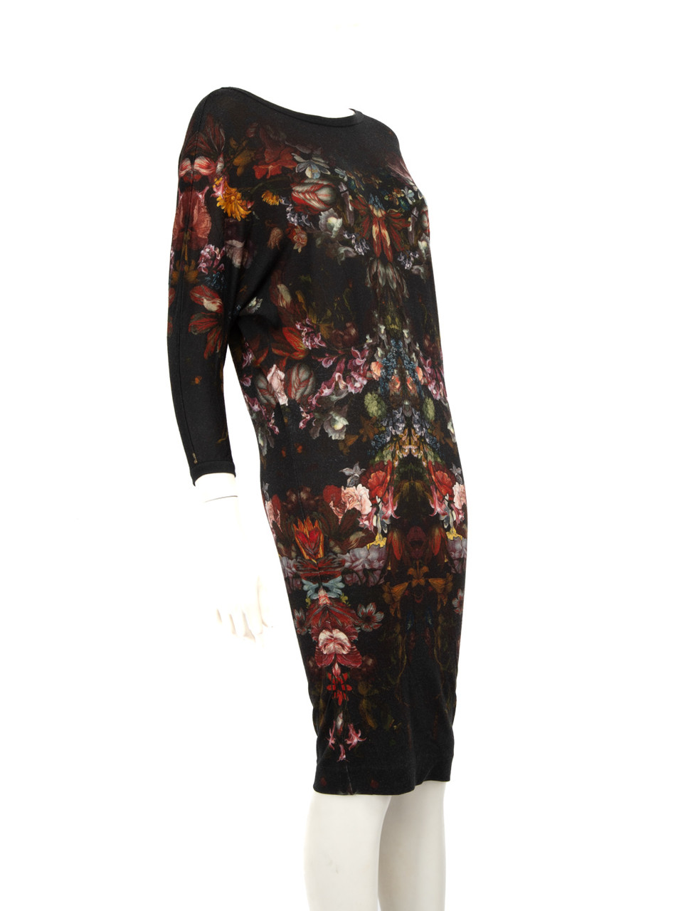 Alexander McQueen Floral Print Knit Dress