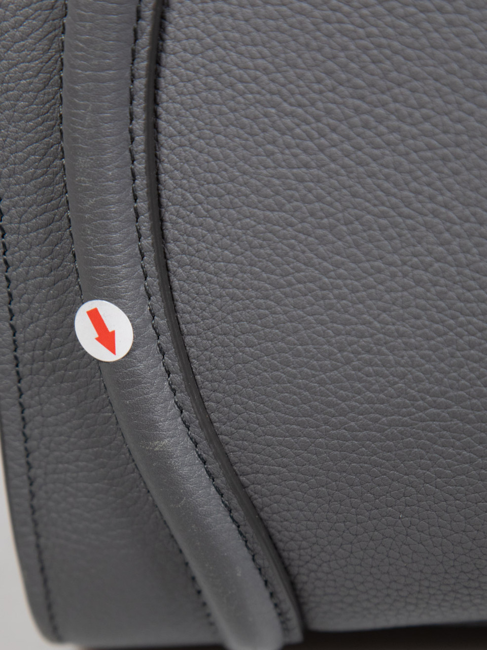 Céline Grey Leather Luggage Micro Tote Bag