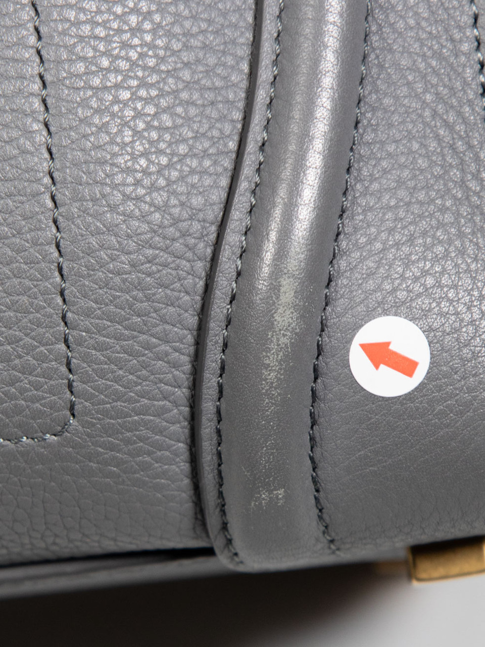 Céline Grey Leather Luggage Micro Tote Bag