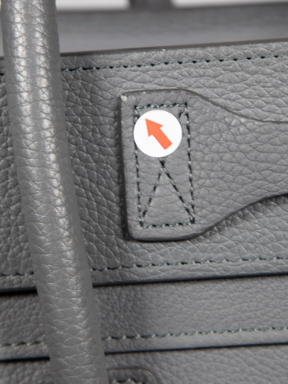 Céline Grey Leather Luggage Micro Tote Bag