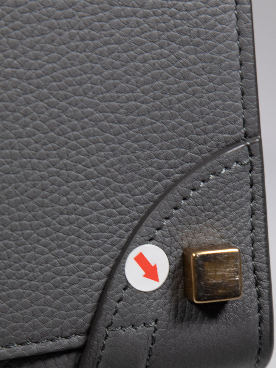 Céline Grey Leather Luggage Micro Tote Bag