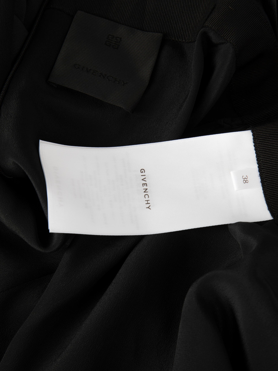 Givenchy Black Draped Pleated Mini Skirt