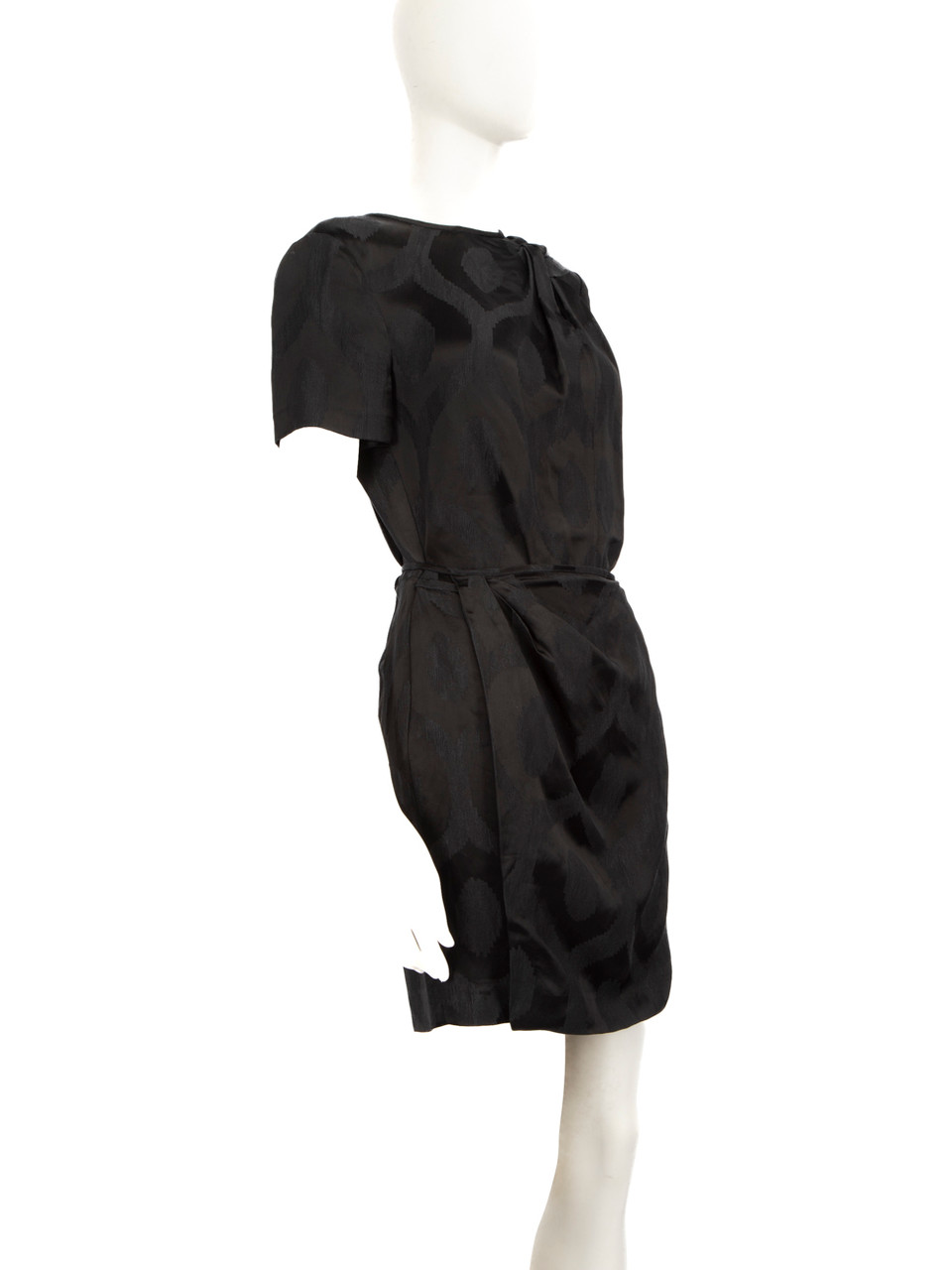 Isabel Marant Black Abstract Print Wrap Dress