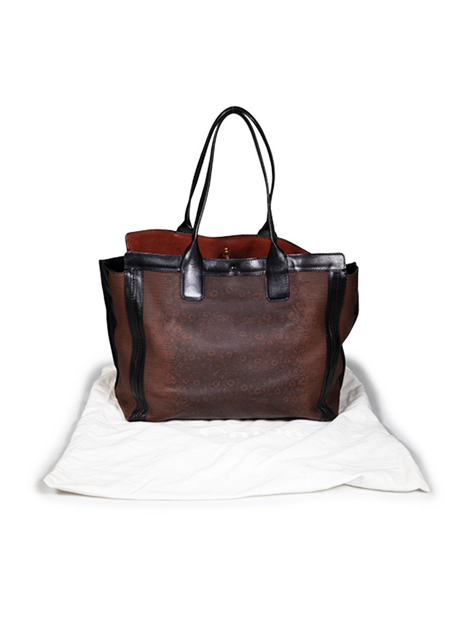 Chloé Brown Leather Lizard Print Bag