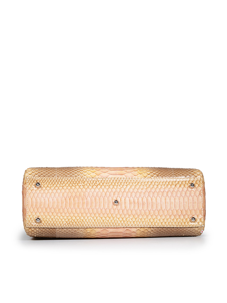 Dior Beige Ombré Python Large Lady Dior Tote Bag