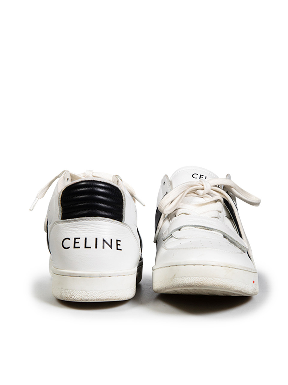 Céline White Leather CT-02 Mid Velcro Trainers