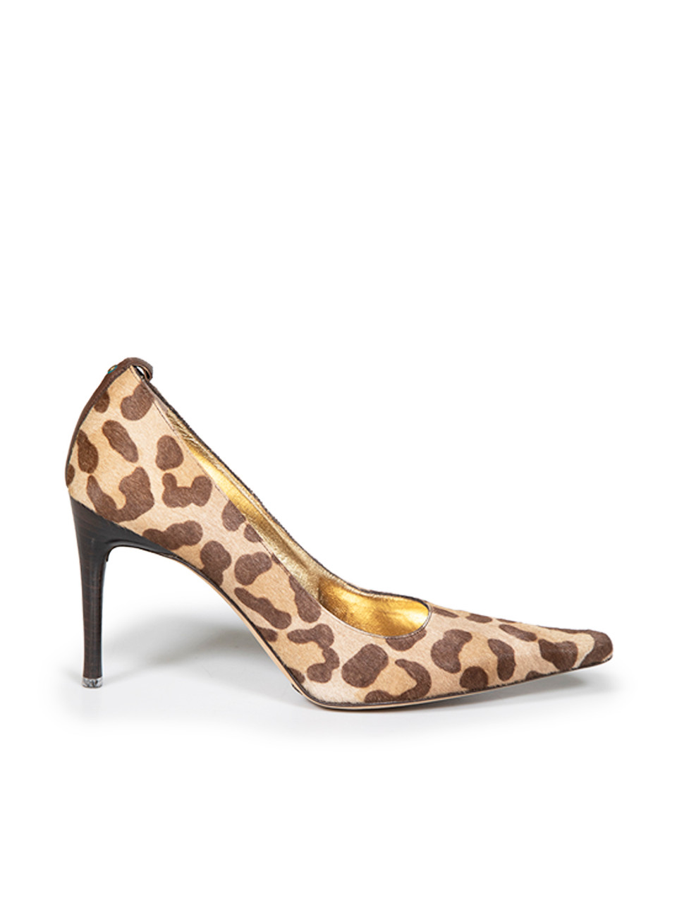 Dolce & Gabbana Brown Ponyhair Leopard Print Pumps