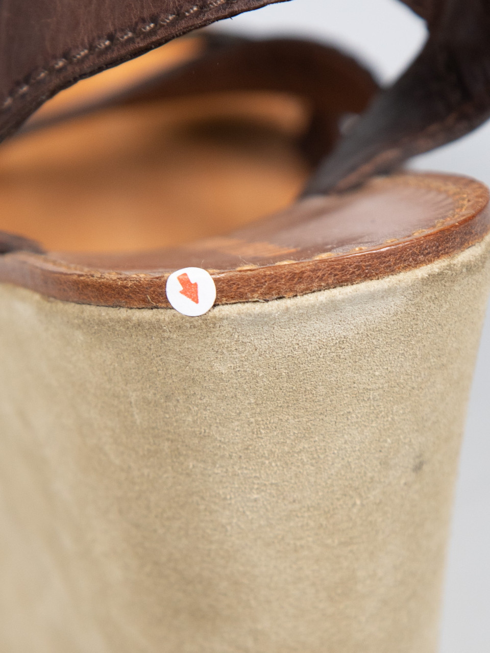 Miu Miu Brown Leather & Suede Wedge Sandals