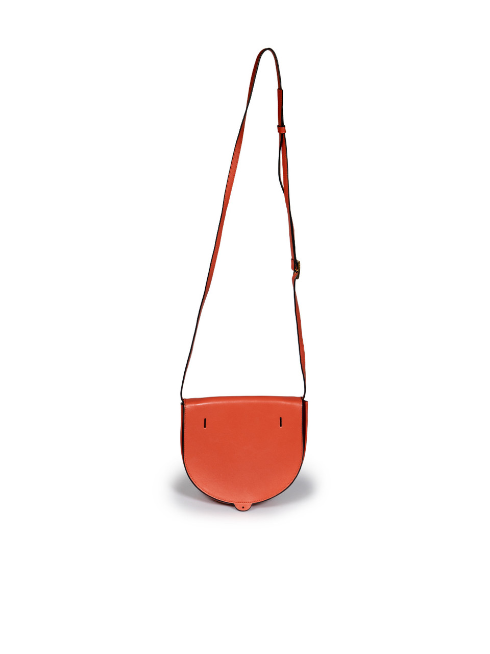 Loewe Orange Leather Heel Pouch Mini Crossbody Bag
