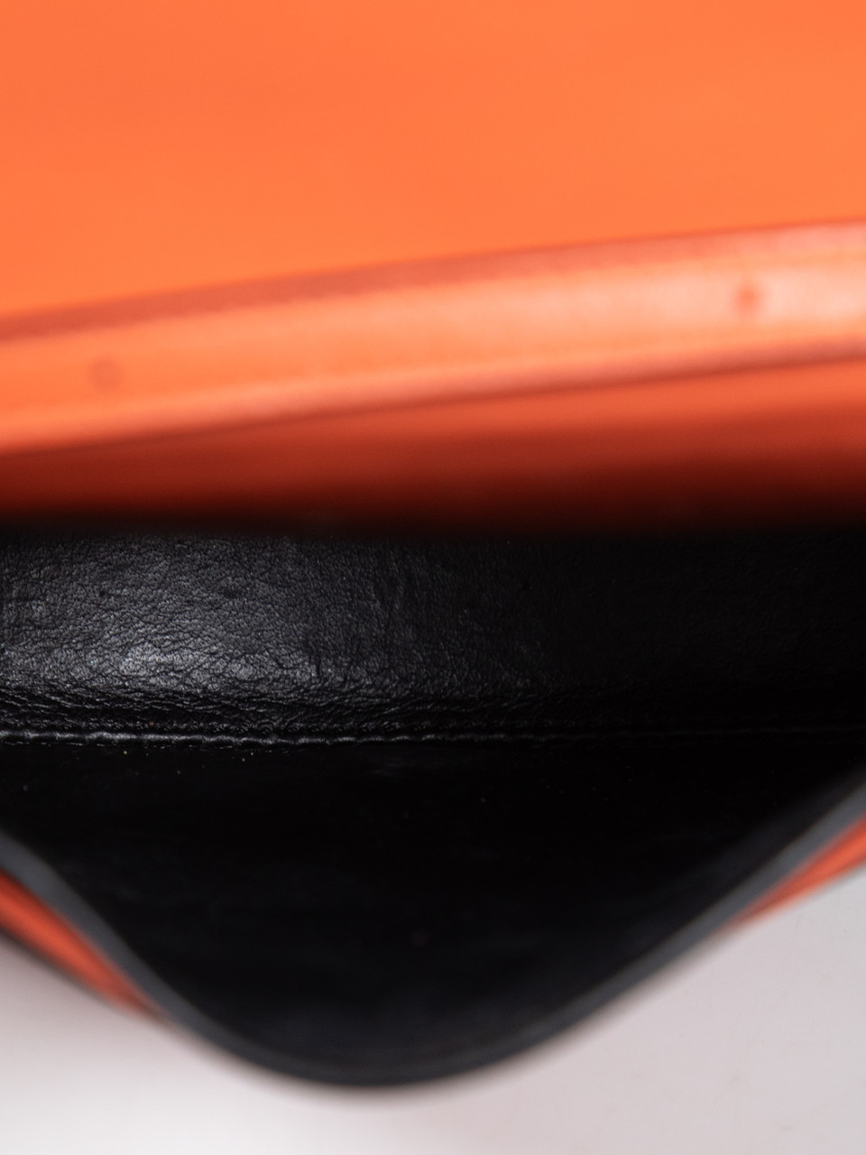 Loewe Orange Leather Heel Pouch Mini Crossbody Bag