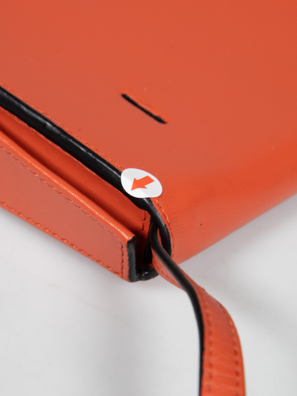Loewe Orange Leather Heel Pouch Mini Crossbody Bag