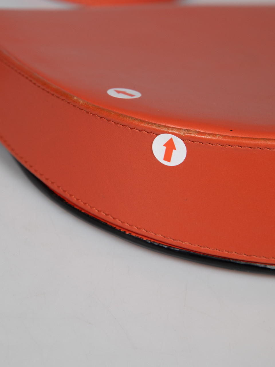 Loewe Orange Leather Heel Pouch Mini Crossbody Bag