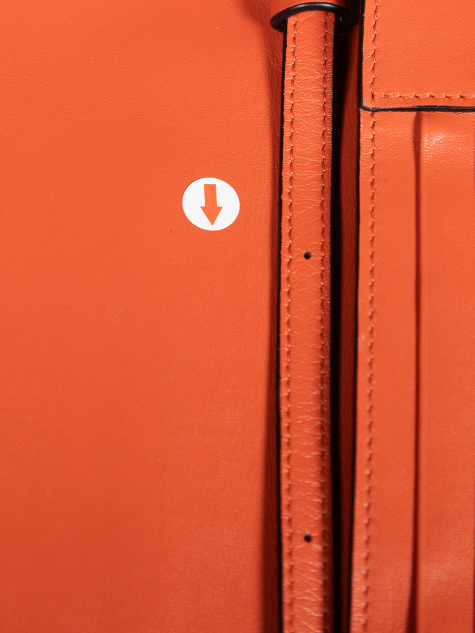 Loewe Orange Leather Heel Pouch Mini Crossbody Bag