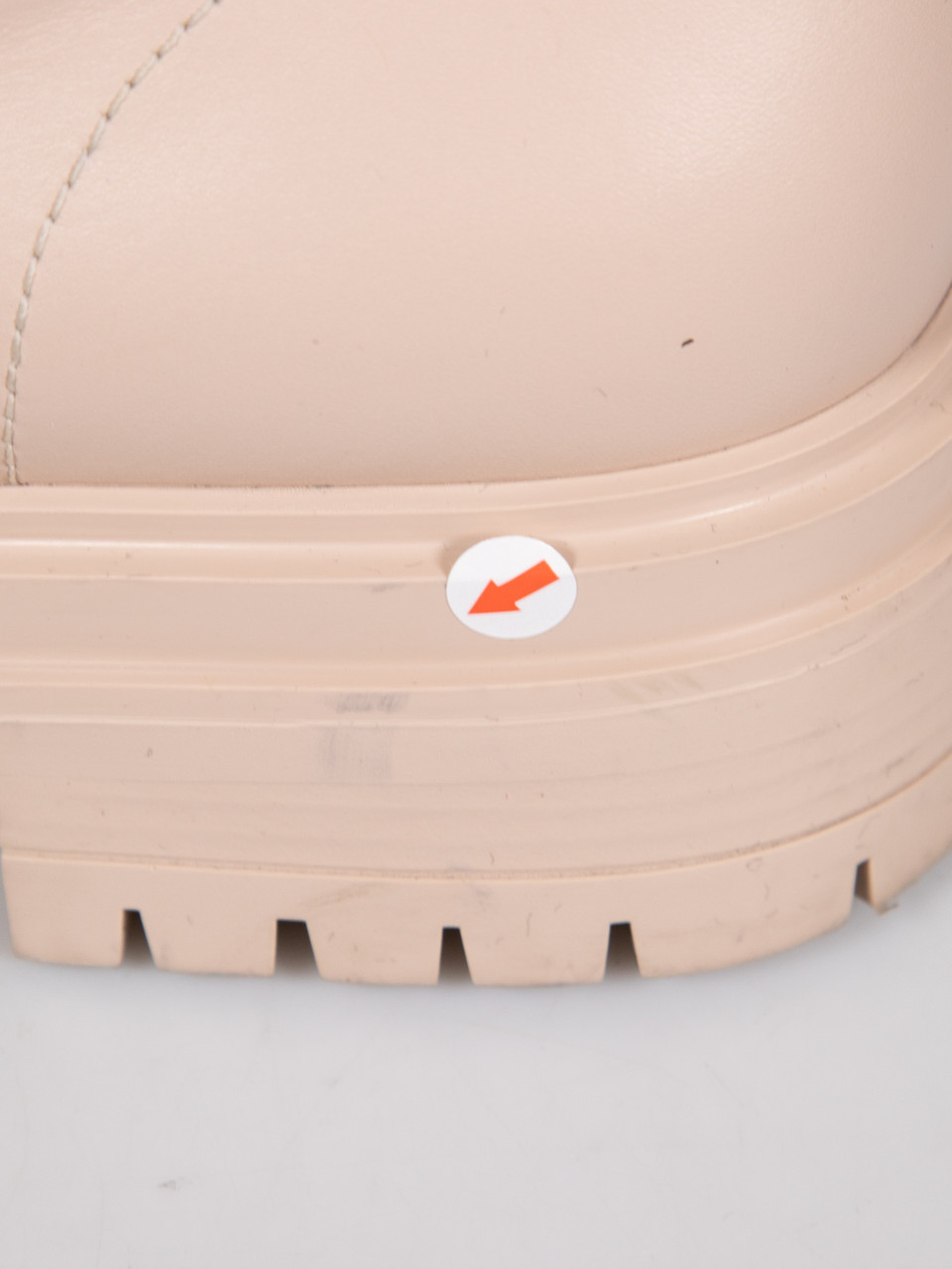 Gianvito Rossi Beige Leather Combat Ankle Boots
