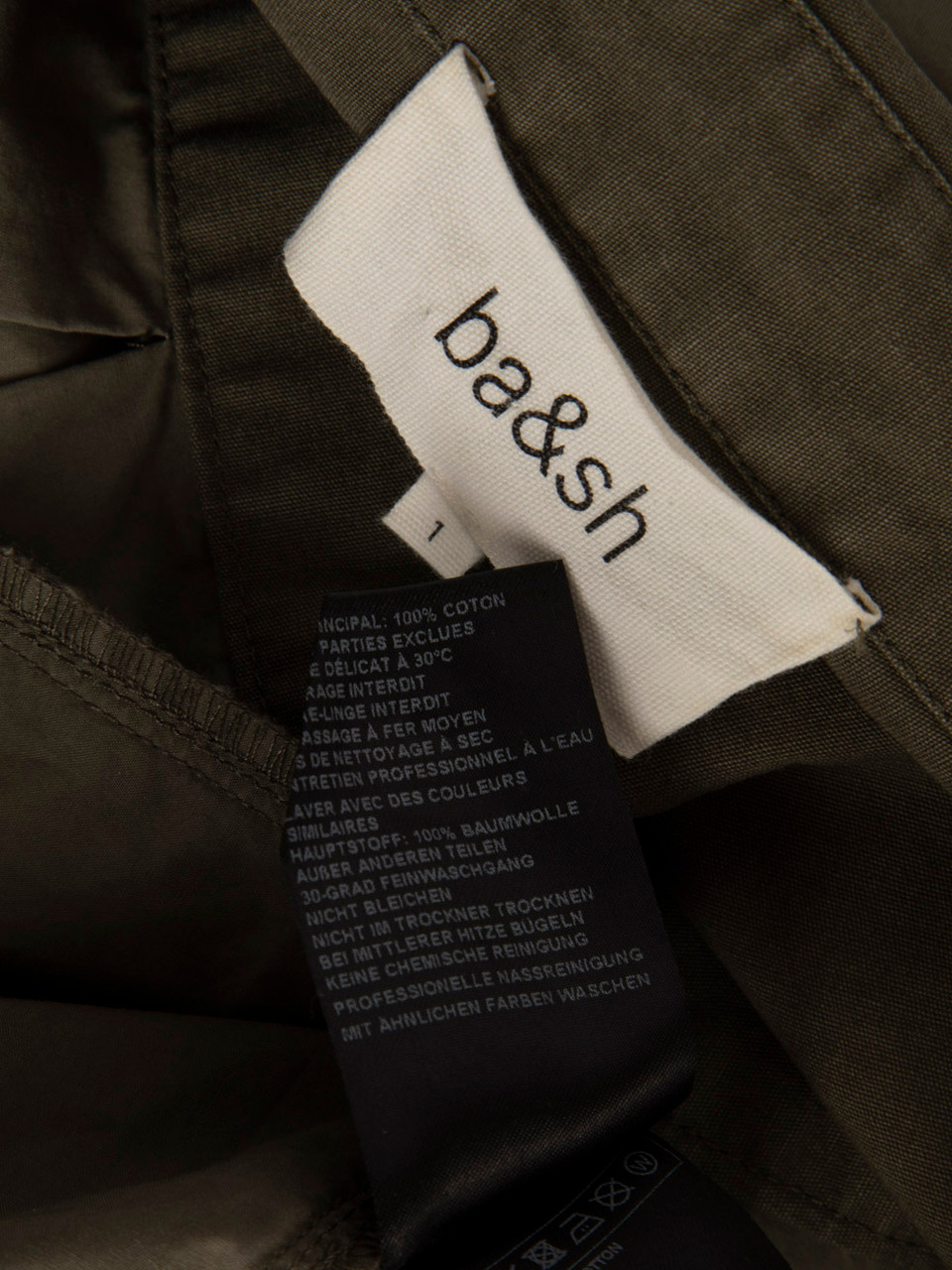 ba&sh Khaki Button Up Jumpsuit