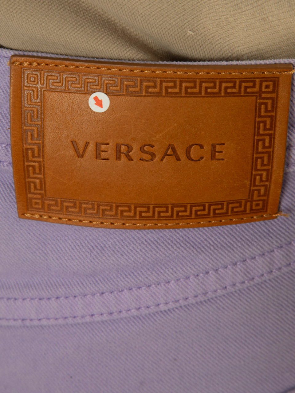 Versace Purple Denim Mini Shorts