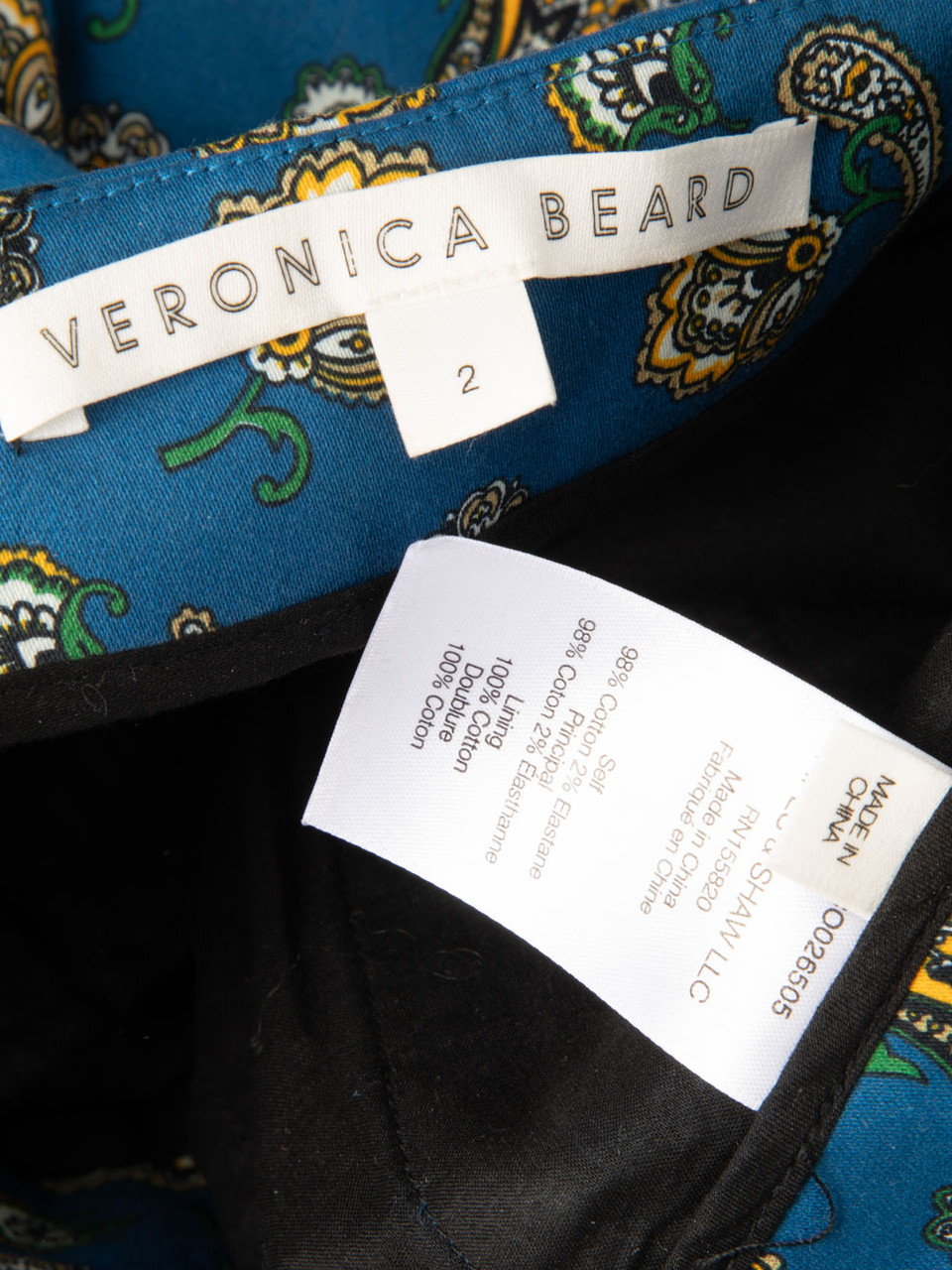 Veronica Beard Blue Floral Patterned Trousers