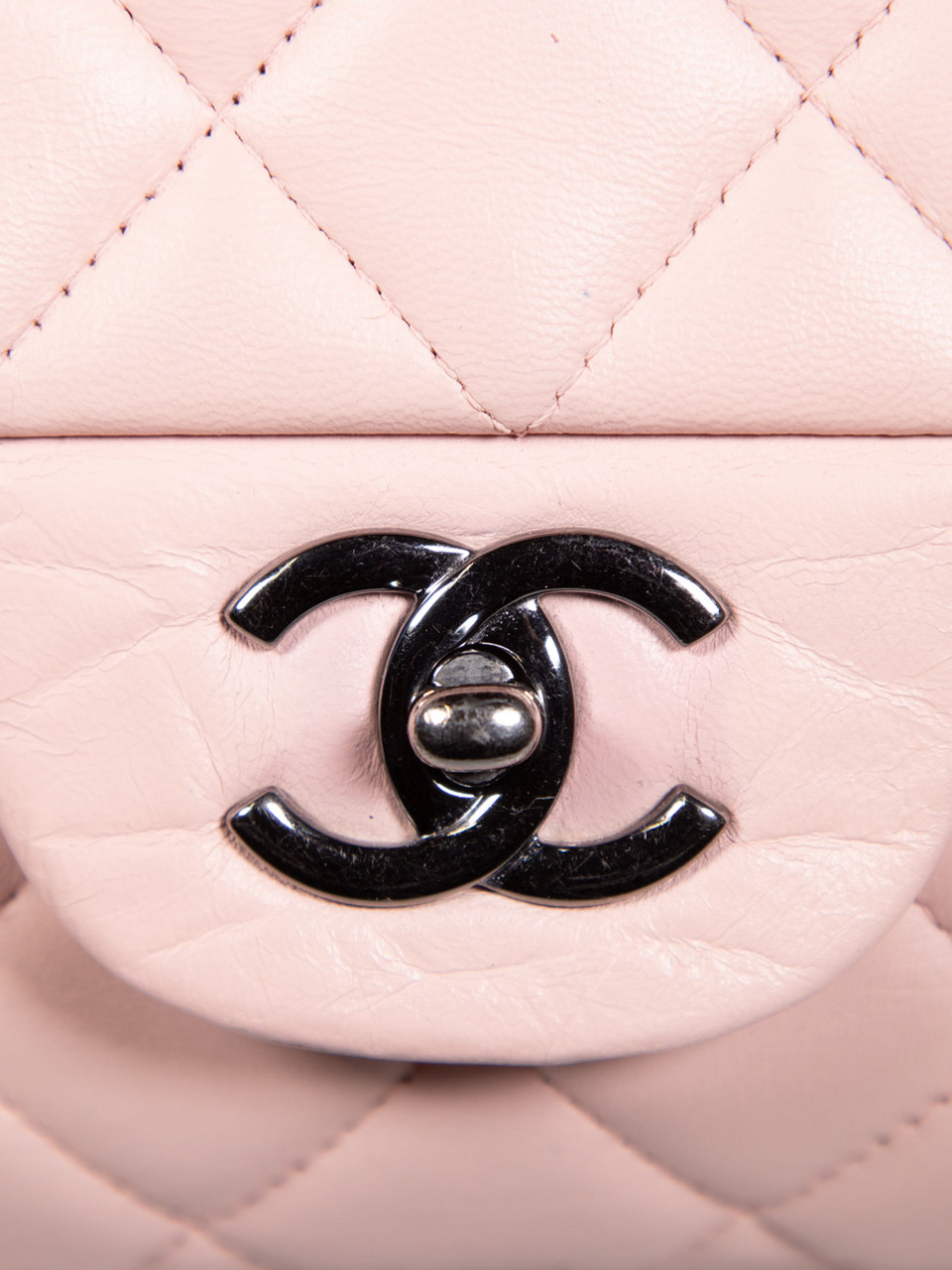 Chanel 2009-10 Pink Leather Maxi Single Flap