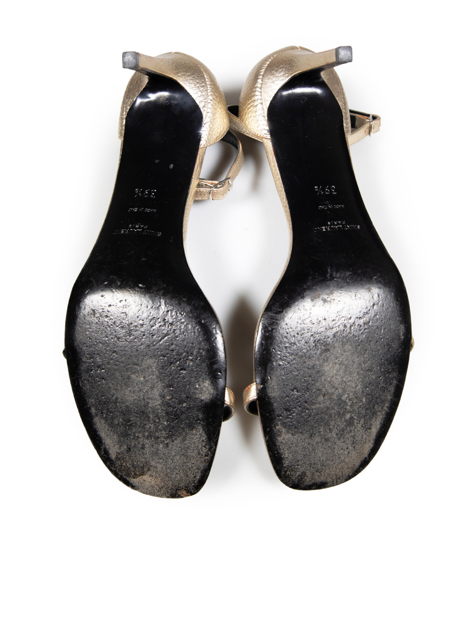 Saint Laurent Gold Metallic Leather Sandals Saint Laurent Gold Metallic Leather Sandals