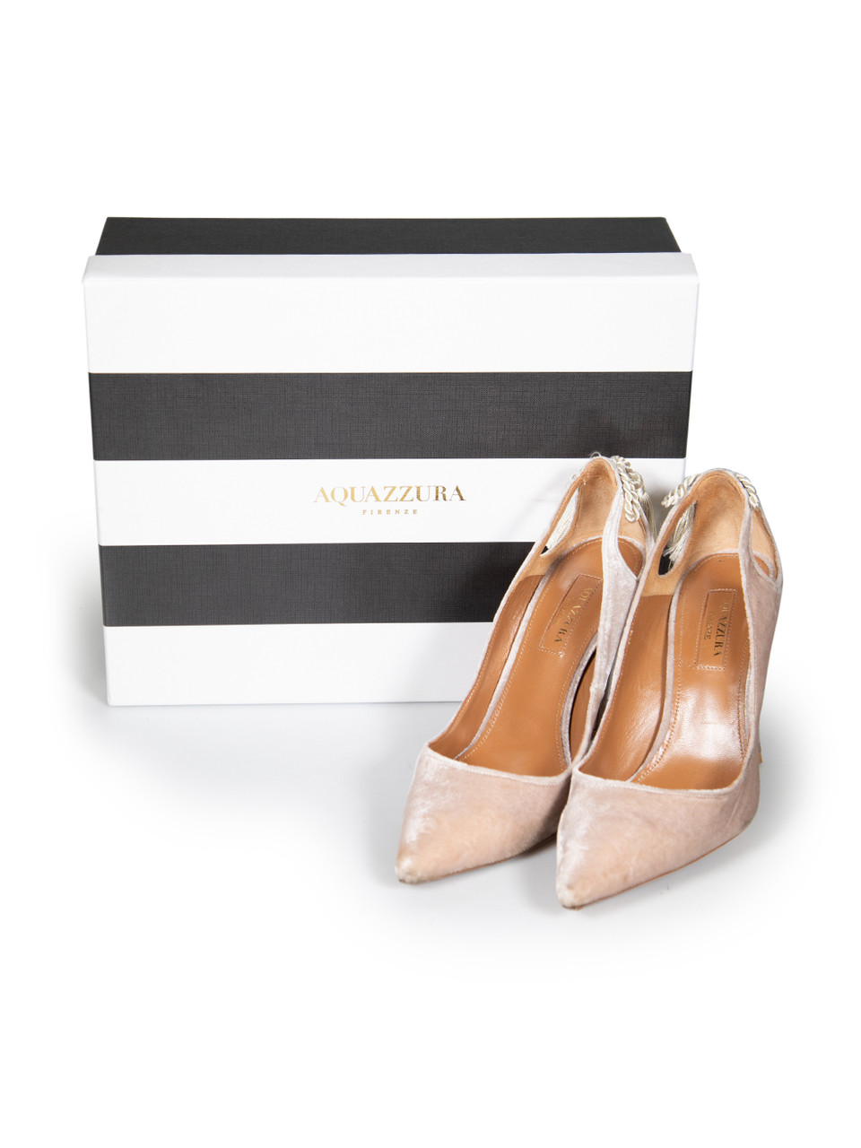 Aquazzura Beige Velvet Forever Marilyn 105 Pumps Aquazzura Beige Velvet Forever Marilyn 105 Pumps