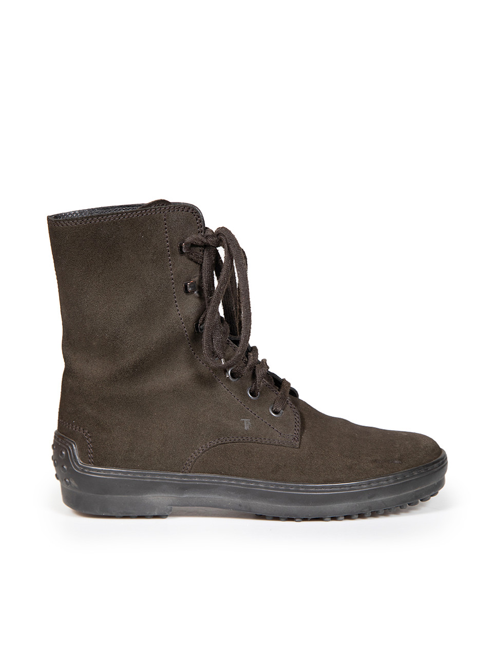 Tod's Brown Suede Lace Up Boots