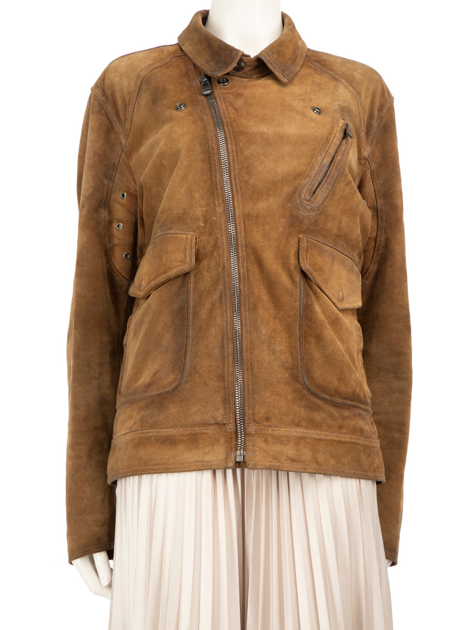 Belstaff Brown Suede Long Sleeves Jacket