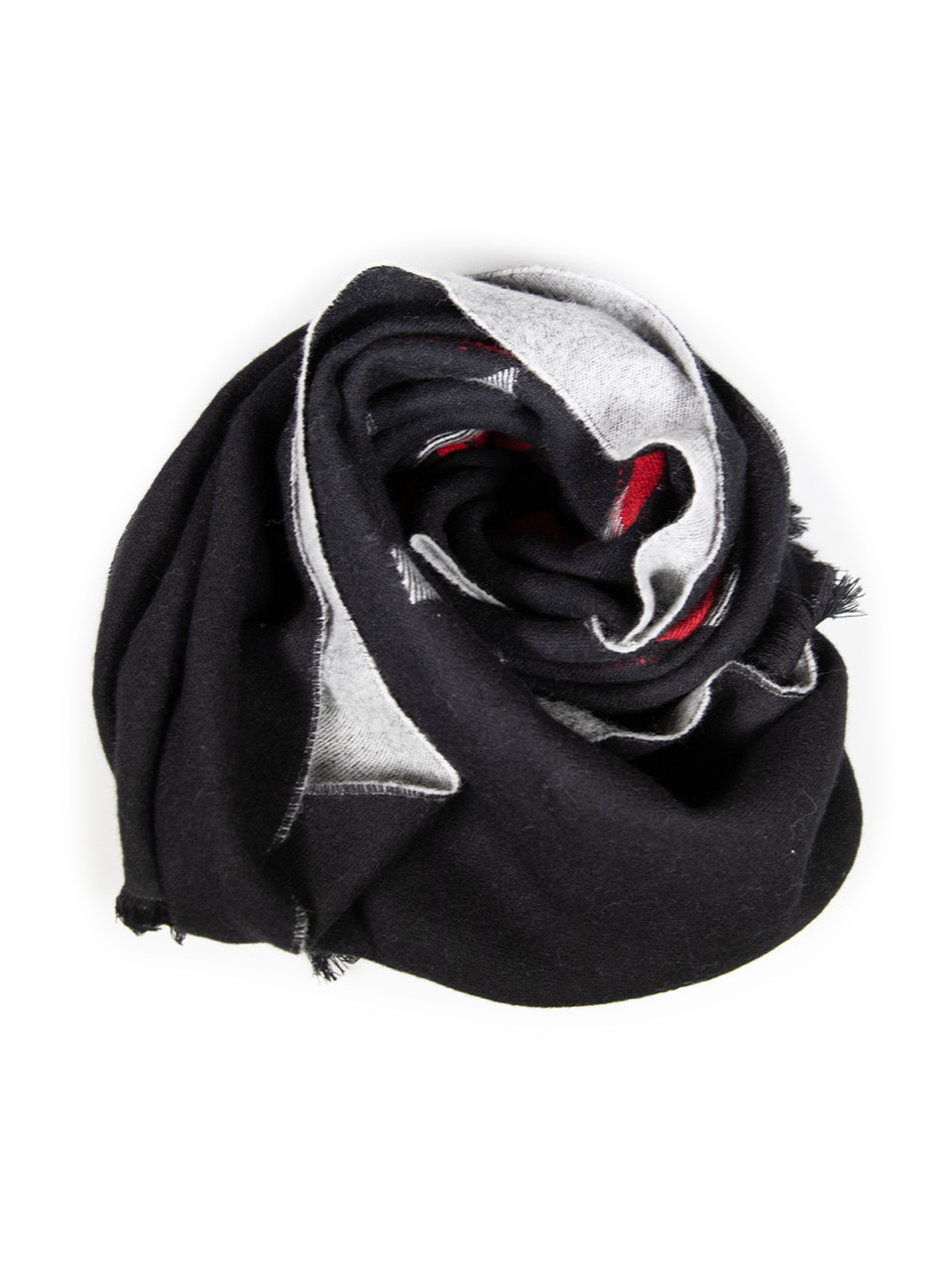 Givenchy Black Wool Logo Scarf