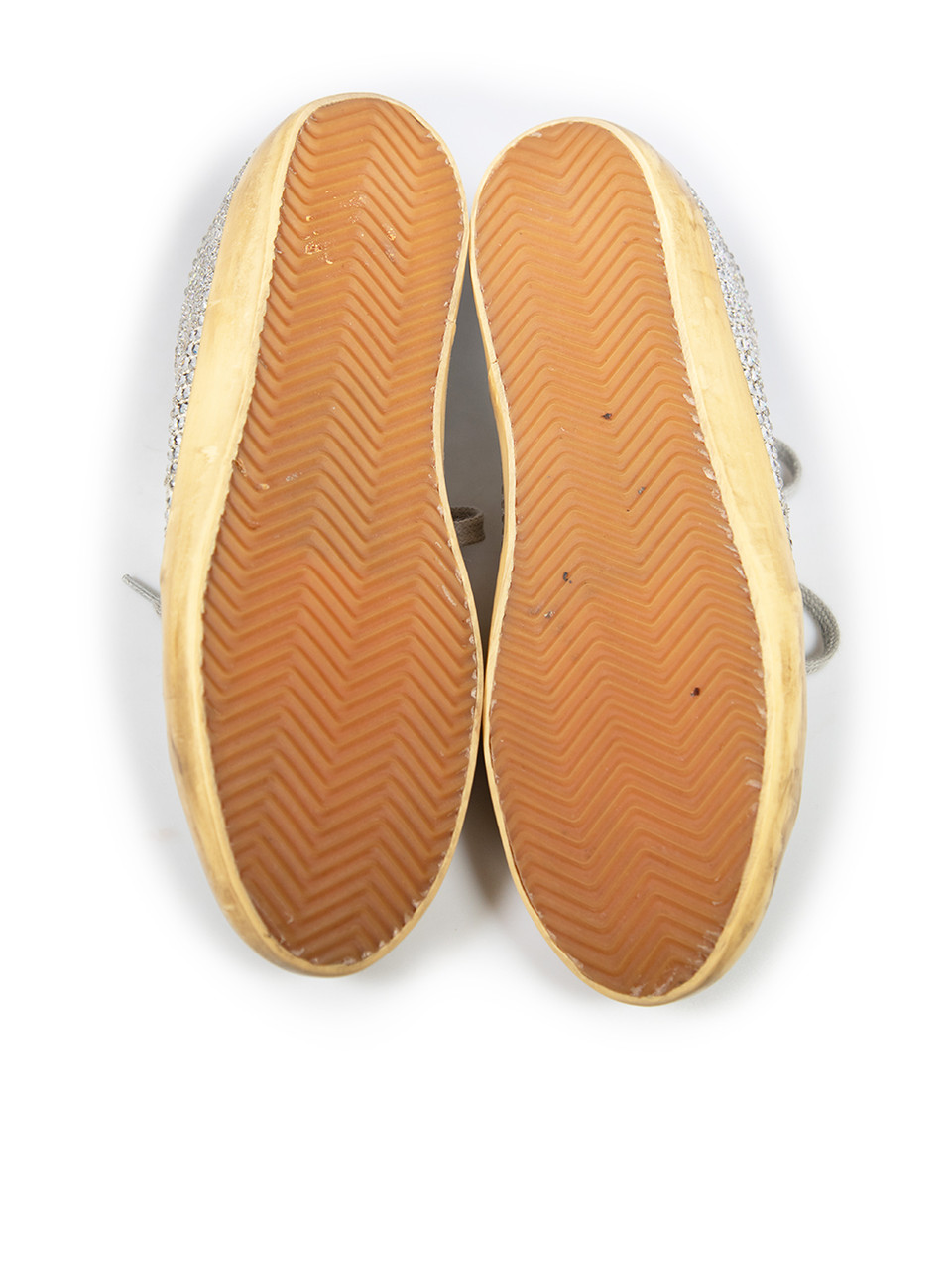 Golden Goose Silver Swarovski Nubuck Super-Star