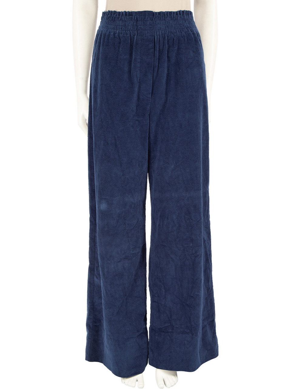 Sea New York Navy Corduroy Wide Leg Trousers