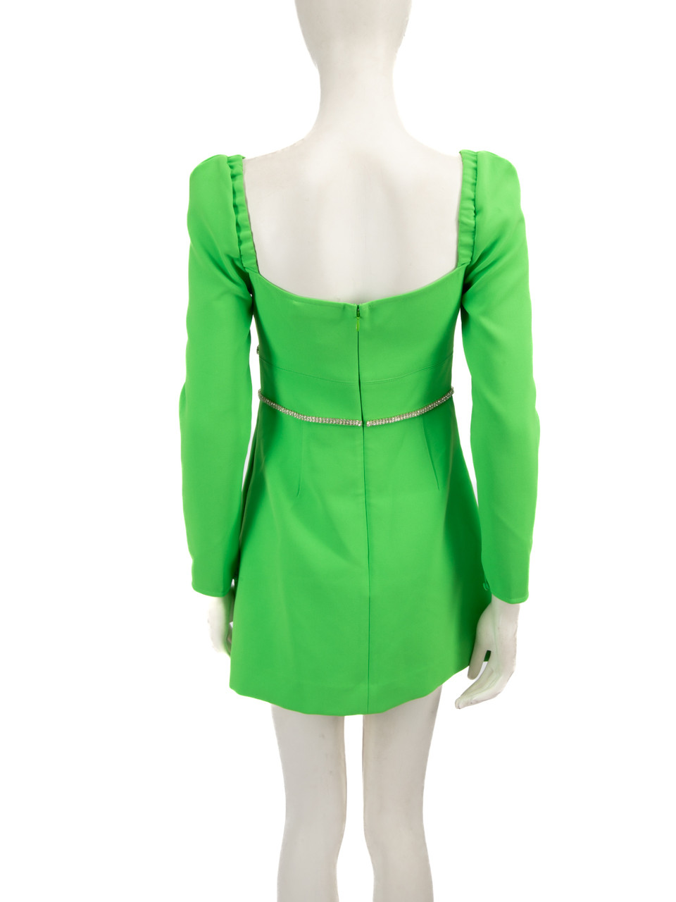 Self-Portrait Green Crystal Trim Dress