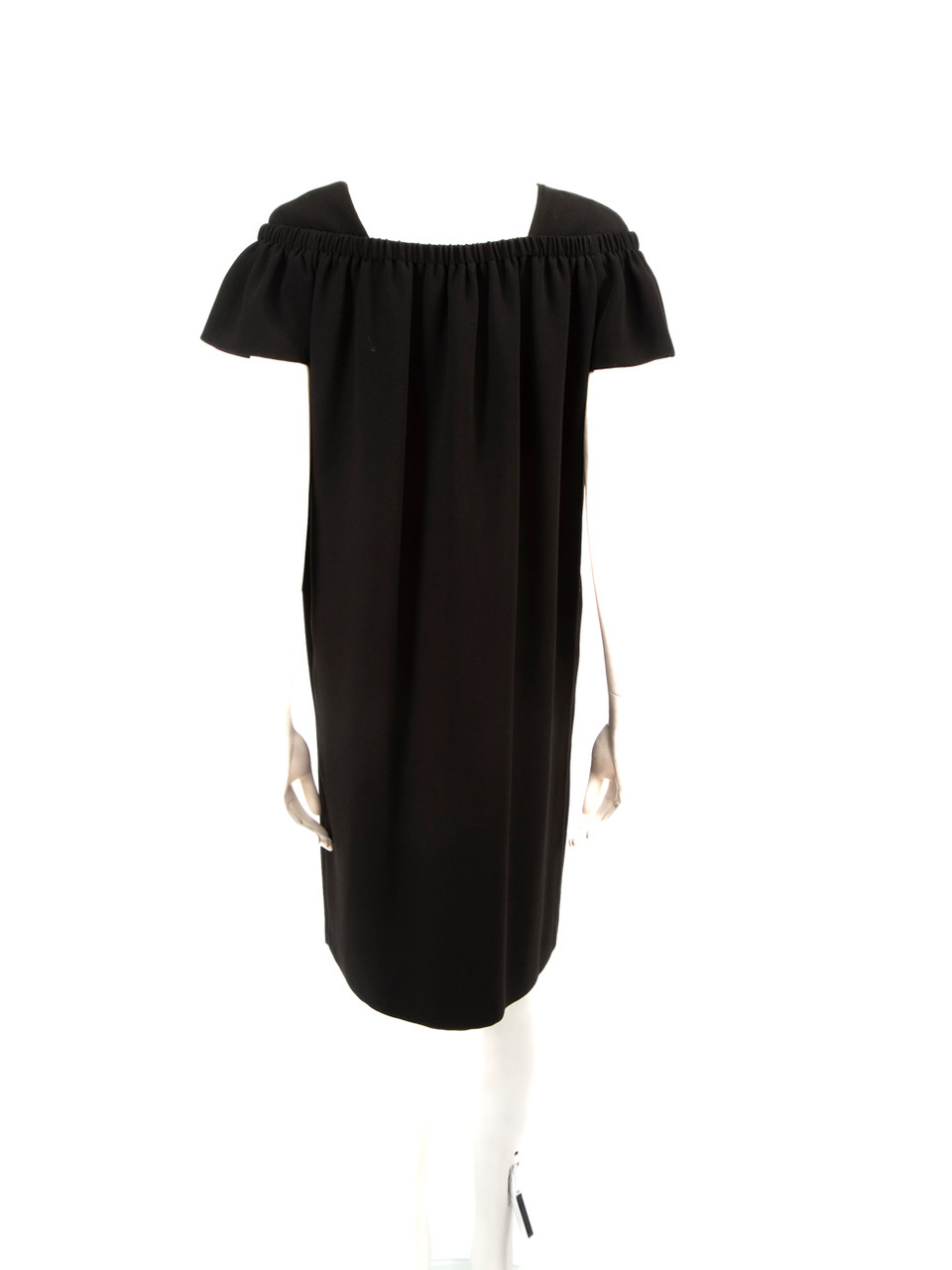 Burberry Black Square Neck Knee Length Dress