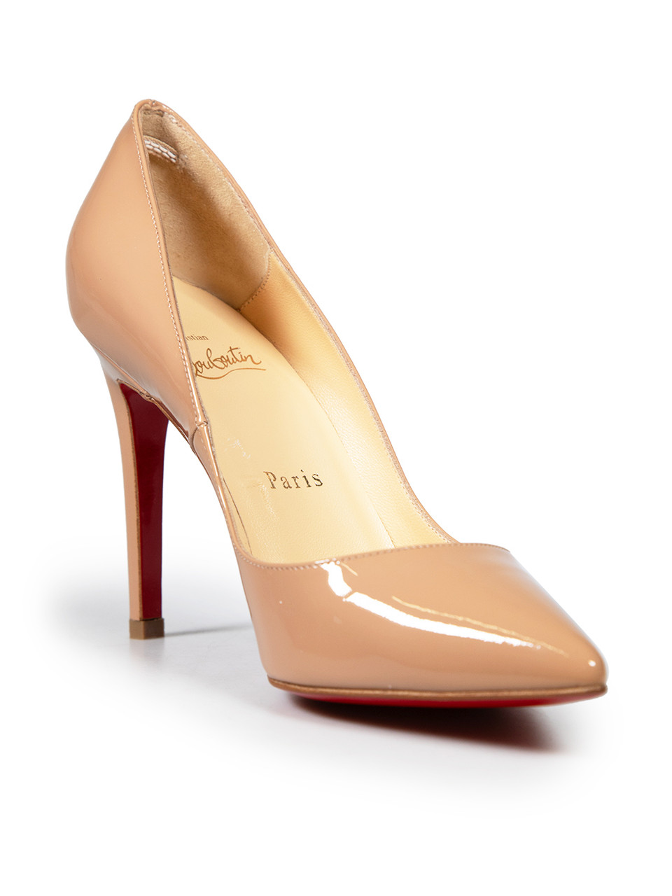 Christian Louboutin Beige Patent Pigalle Kate