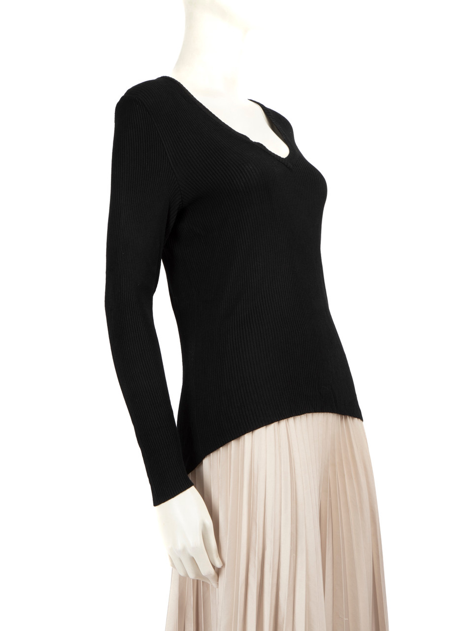 Hermès Black V-Neck Knit Top Hermès Black V-Neck Knit Top