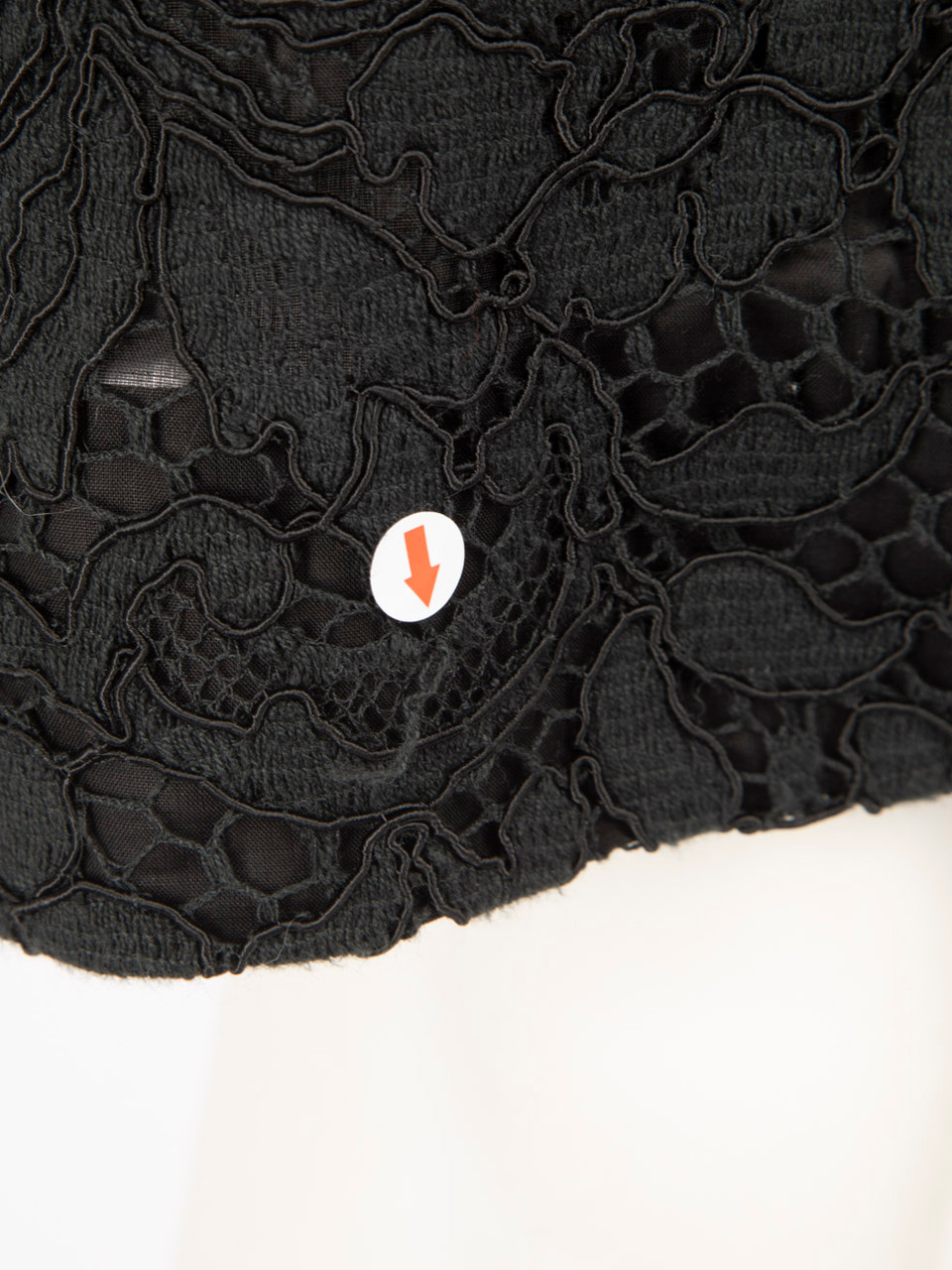 Louis Vuitton Black Knee Length Lace Skirt