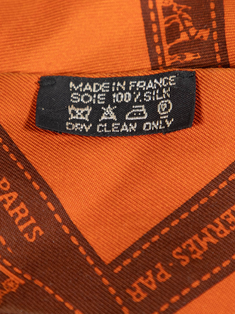 Hermès Orange Silk Bolduc Twilly Scarf