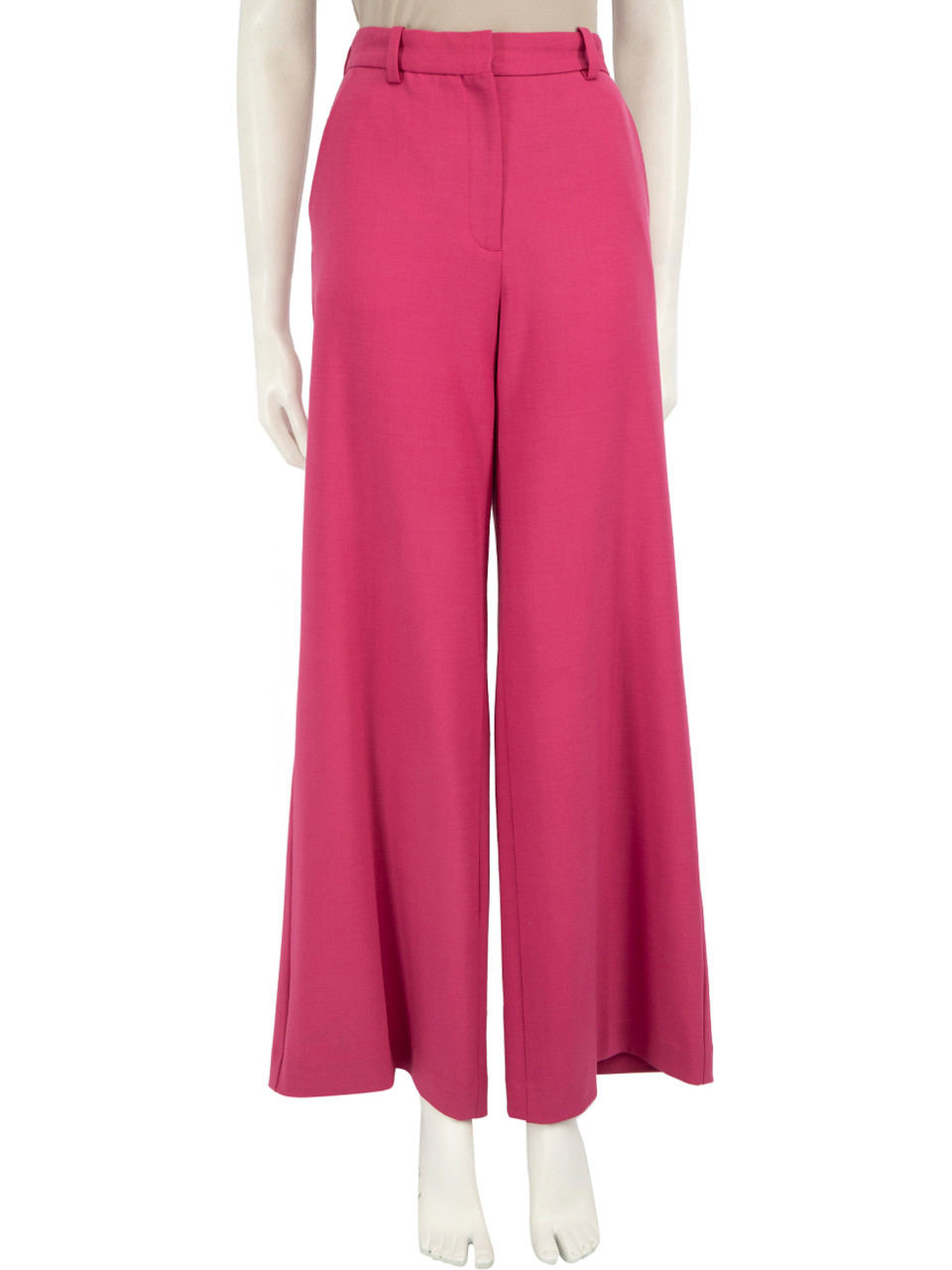 Maje Magenta Tailored High Rise Trousers