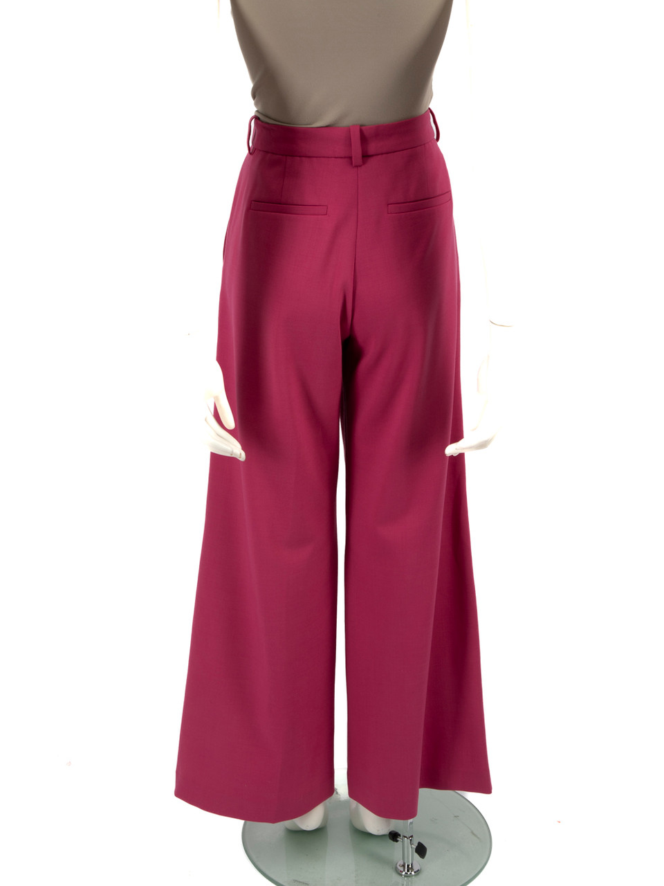 Maje Magenta Tailored High Rise Trousers